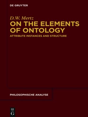 cover image of On the Elements of Ontology